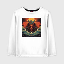 Лонгслив хлопковый детский Демон II, цвет: белый
