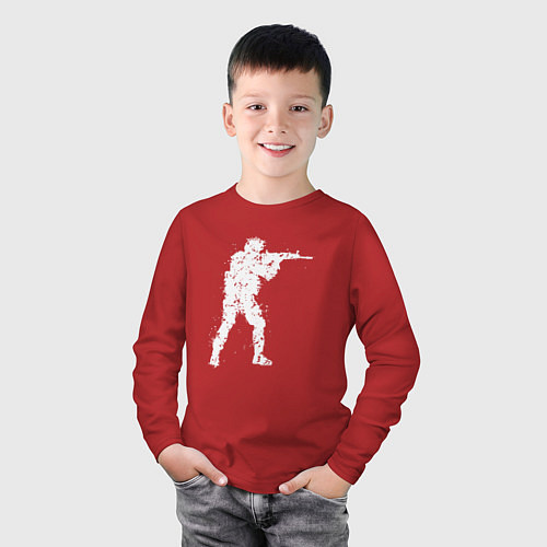 Детский лонгслив Soldier counter strike / Красный – фото 3