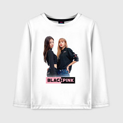 Лонгслив хлопковый детский Blackpink kpop, цвет: белый