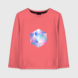 Лонгслив хлопковый детский Glass hexagon, цвет: коралловый
