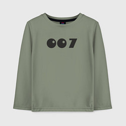 Лонгслив хлопковый детский Number 007, цвет: авокадо