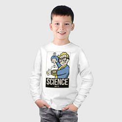 Лонгслив хлопковый детский Vault science, цвет: белый — фото 2
