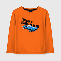Лонгслив хлопковый детский Chevrolet Camaro SS, цвет: оранжевый