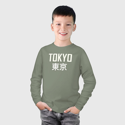 Детский лонгслив Japan - Tokyo / Авокадо – фото 3