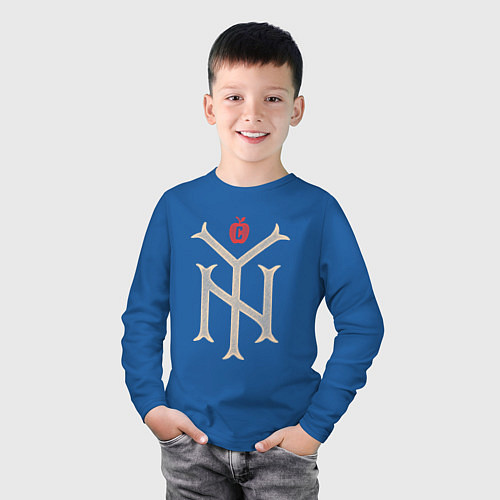Детский лонгслив New York City NYC / Синий – фото 3