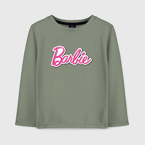 Детский лонгслив Barbie title / Авокадо – фото 1