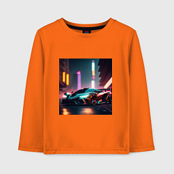 Лонгслив хлопковый детский Суперавто, цвет: оранжевый