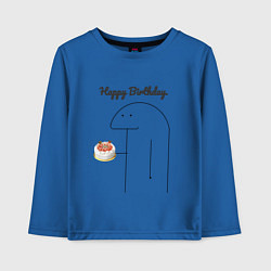 Лонгслив хлопковый детский Happy Birthday Party, цвет: синий