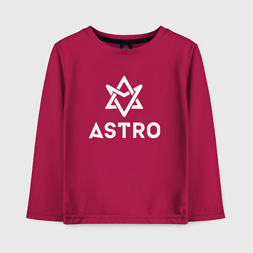 Детский лонгслив Astro logo / Маджента – фото 1