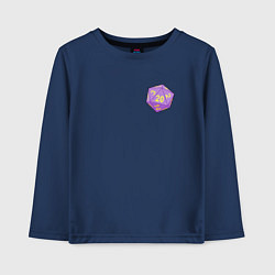 Лонгслив хлопковый детский Baldurs Gate 3 D20, цвет: тёмно-синий