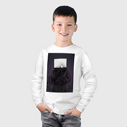 Лонгслив хлопковый детский TV man, цвет: белый — фото 2