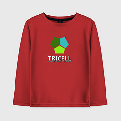 Лонгслив хлопковый детский Tricell Inc, цвет: красный