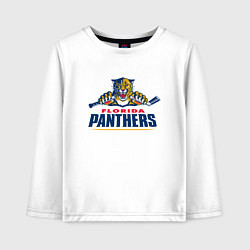 Лонгслив хлопковый детский Florida panthers - hockey team, цвет: белый