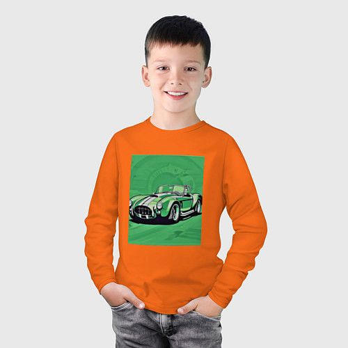 Детский лонгслив Авто Кобра / Оранжевый – фото 3
