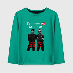 Лонгслив хлопковый детский Depeche Mode 2023 Memento Mori - Dave & Martin 04, цвет: зеленый