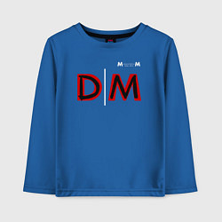 Лонгслив хлопковый детский Depeche Mode 2023 Memento Mori Logo 08, цвет: синий