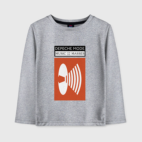 Детский лонгслив Depeche Mode - For The Masses Tour / Меланж – фото 1