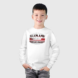Лонгслив хлопковый детский MoMo - Москва, цвет: белый — фото 2