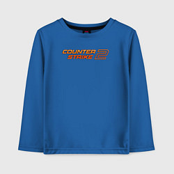 Лонгслив хлопковый детский Counter strike 2 orange logo, цвет: синий