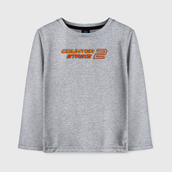 Лонгслив хлопковый детский Counter strike 2 orange logo, цвет: меланж