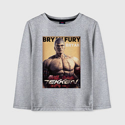 Лонгслив хлопковый детский Tekken 8 Bryan Fury, цвет: меланж