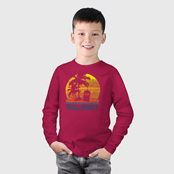 Лонгслив хлопковый детский Gallifrey, цвет: маджента — фото 2