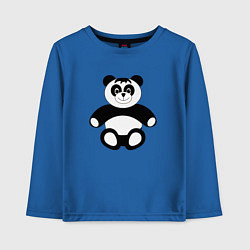 Лонгслив хлопковый детский Панда медведь cartoon, цвет: синий