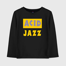 Лонгслив хлопковый детский Acid jazz, цвет: черный