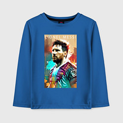 Лонгслив хлопковый детский Lionel Messi - football - striker, цвет: синий