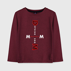 Лонгслив хлопковый детский Depeche Mode - Memento Mori MM, цвет: меланж-бордовый