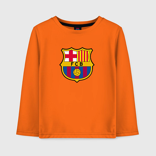 Детский лонгслив Barcelona fc sport / Оранжевый – фото 1