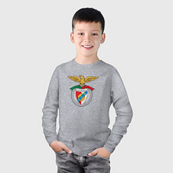 Лонгслив хлопковый детский Benfica club, цвет: меланж — фото 2