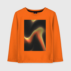 Лонгслив хлопковый детский Абтрактный геометрический 3д с волнами, цвет: оранжевый