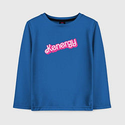 Лонгслив хлопковый детский Kenergy - в ретро стиле барби, цвет: синий
