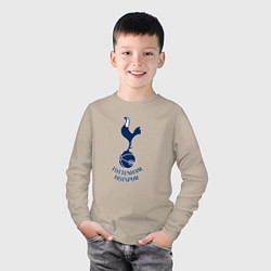 Лонгслив хлопковый детский Tottenham Hotspur fc sport, цвет: миндальный — фото 2