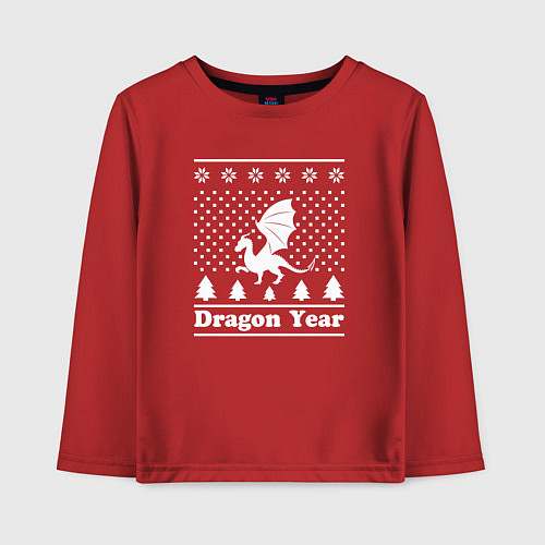 Детский лонгслив Sweater dragon year / Красный – фото 1