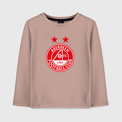 Лонгслив хлопковый детский Абердин фк клуб, цвет: пыльно-розовый