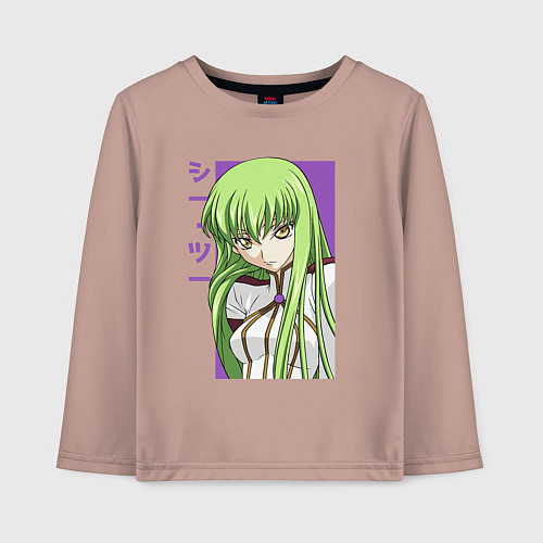 Детский лонгслив СС Код Гиас / Пыльно-розовый – фото 1