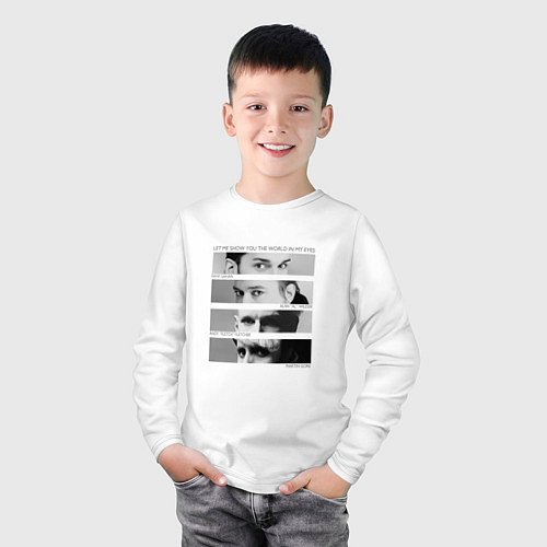 Детский лонгслив Depeche Mode - Your World In My Eyes / Белый – фото 3