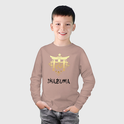 Детский лонгслив Инадзума из Геншин Импакт / Пыльно-розовый – фото 3