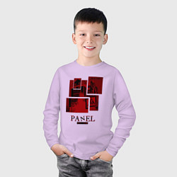 Лонгслив хлопковый детский Дом ужасов, цвет: лаванда — фото 2