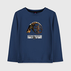 Лонгслив хлопковый детский Frontline Assembly - 3D Logo, цвет: тёмно-синий