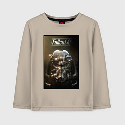 Лонгслив хлопковый детский Fallout armour poster, цвет: миндальный