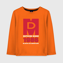 Лонгслив хлопковый детский Depeche Mode - Black Celebration album merch, цвет: оранжевый