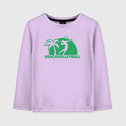 Лонгслив хлопковый детский Green beach volleyball, цвет: лаванда