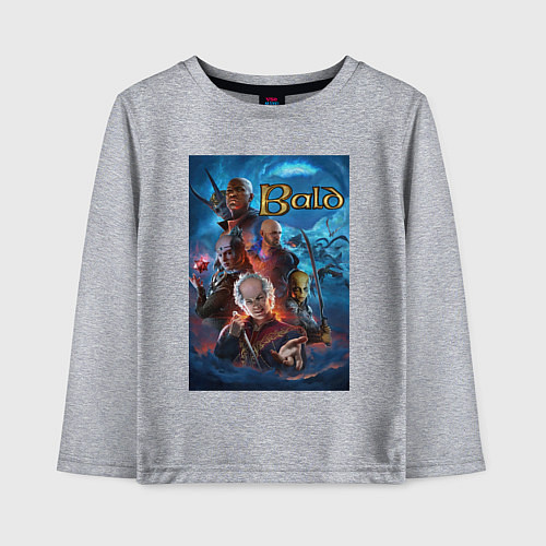 Детский лонгслив Все лысые - Baldurs Gate 3 / Меланж – фото 1