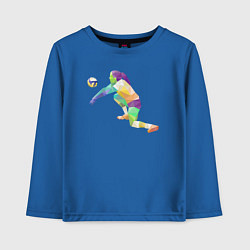 Лонгслив хлопковый детский Mosaic volleyball, цвет: синий