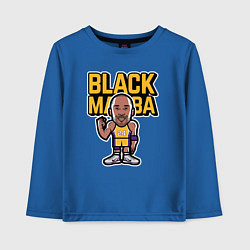 Лонгслив хлопковый детский Kobe black mamba, цвет: синий