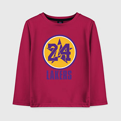 Лонгслив хлопковый детский 24 Lakers, цвет: маджента