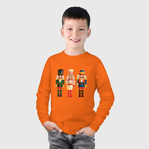 Детский лонгслив Оловянные солдатики / Оранжевый – фото 3